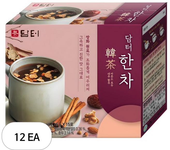 담터 한차, 15g, 15개입, 12개