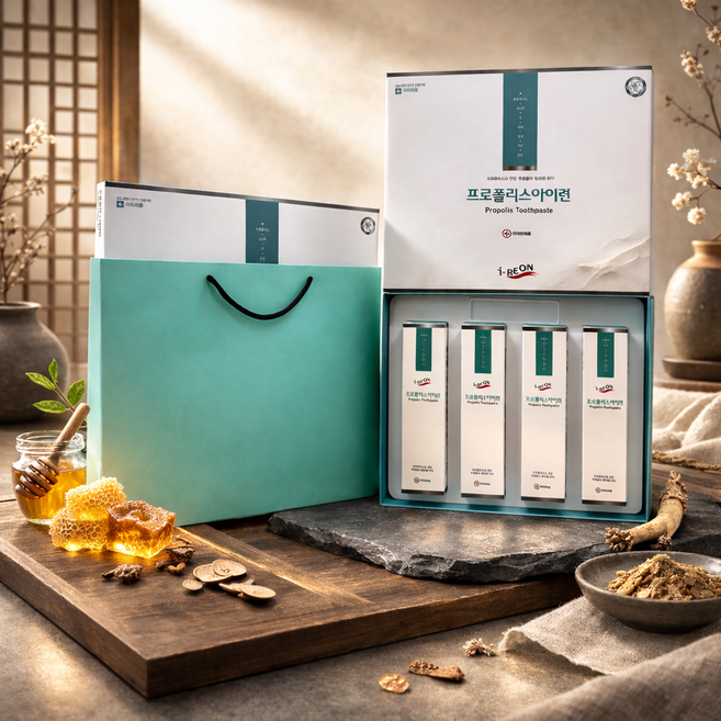 프로폴리스 치약세트 아이련 안심치약 4개, 180g