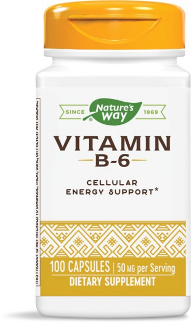 네이쳐스웨이 비타민 B-6 50mg 캡슐, 1개, 100정