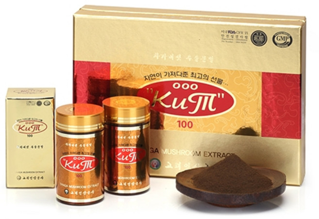 고려인삼공사 K.T100진공건조 차가버섯추출분말, 50g, 2개