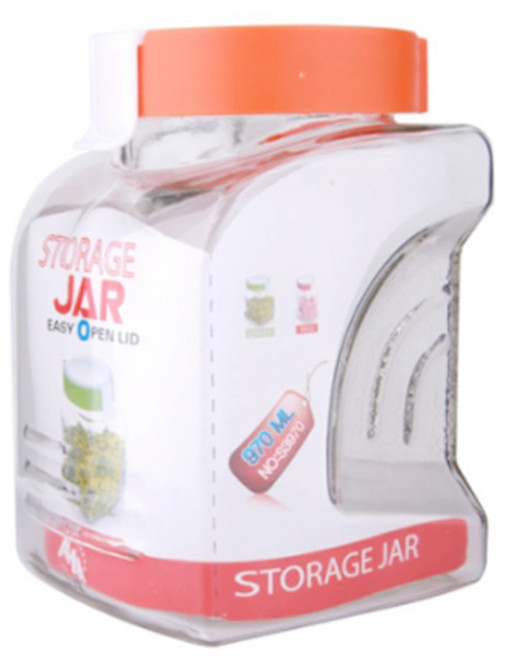 라일락 터치 밀폐용기 소 오렌지 970ml, 1개