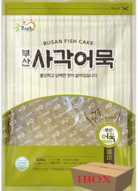 굿프랜즈 부산 사각어묵 1BOX 800gX15개, 14개, 800g