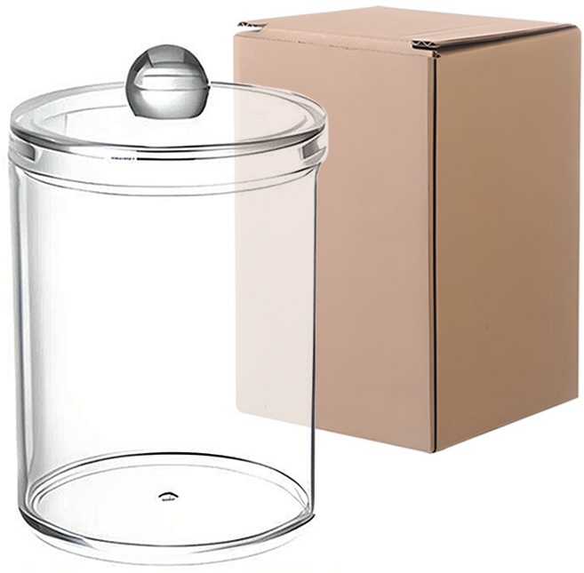 코지메이트 면봉 화장솜 케이스, 1개, 투명