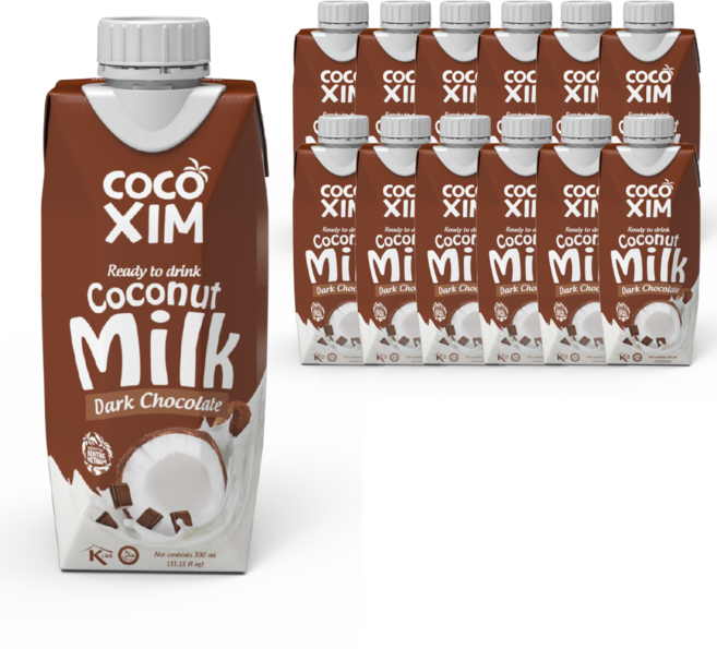 코코씸 코코넛밀크 다크초콜릿, 12개, 330ml