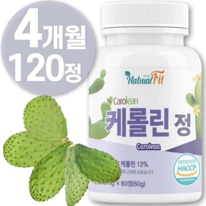 HACCP 인증 케롤린 carolean glplus 15 0 mg 노팔 선인장 줄기 가루 분말 추출물 영양제 glp - 1 멕시코 프랑스 산 효능 유산균 스틱 식약청 해썹 인증, 2개, 60정 - 쿠팡