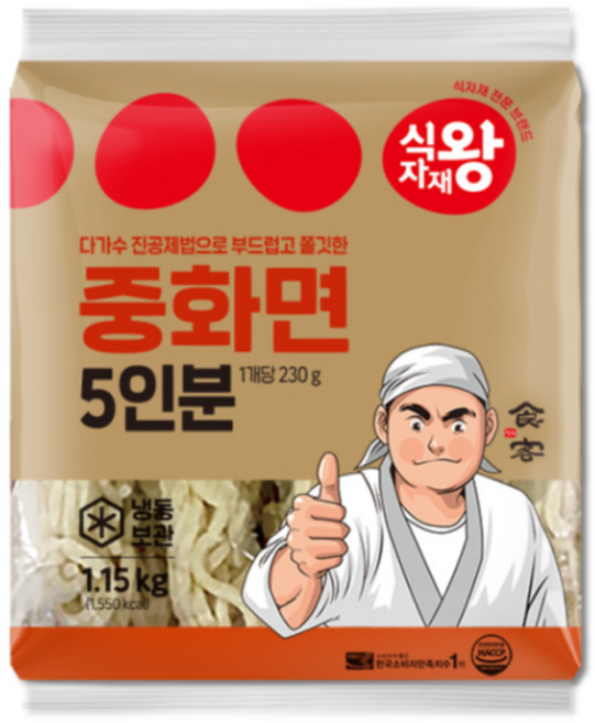 식자재왕 중화면, 6개, 1.15kg