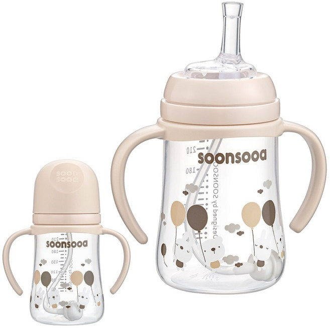 순수아 베이직 빨대컵 추 빨대 240ml, 1개, 베이직 빨대컵-추형