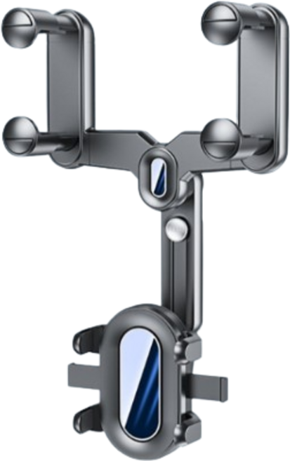 360도 자유자재 강력고정 자동차 룸미러 거치대, 검정색, 1개