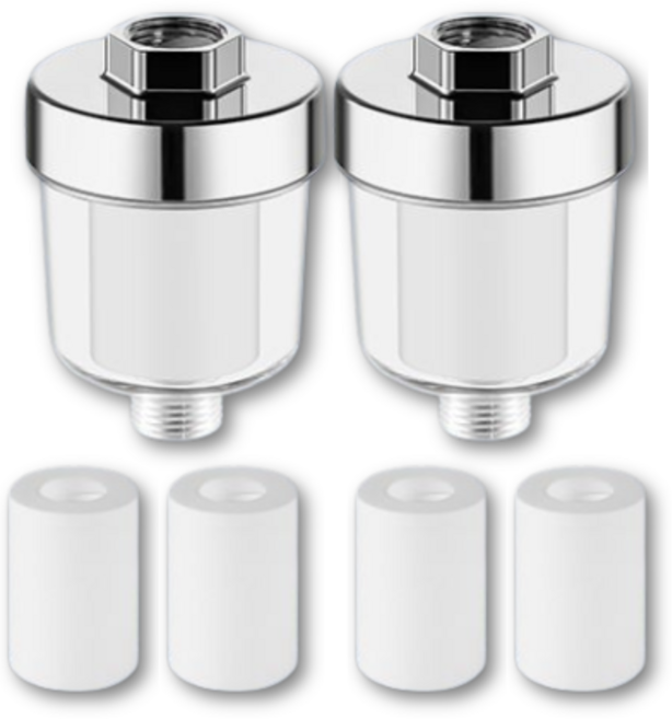 바이빈이 해바라기 샤워기필터 리필 세트, 투명화이트, 2개