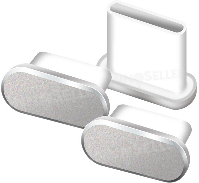 이노셀러 알루미늄 C타입 마개 C핀 충전단자 마개, 3개, 실버