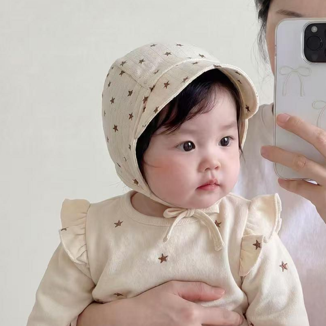 블랙체리 아동용 순면 보넷