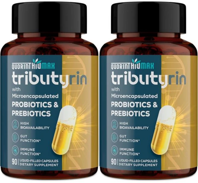 Tributyrin Supplement for Gut & 800mg | High Bioavailability with Microencapsulated Probiotics & P, 90 Count (Pack of 2), 2개 - 쿠팡