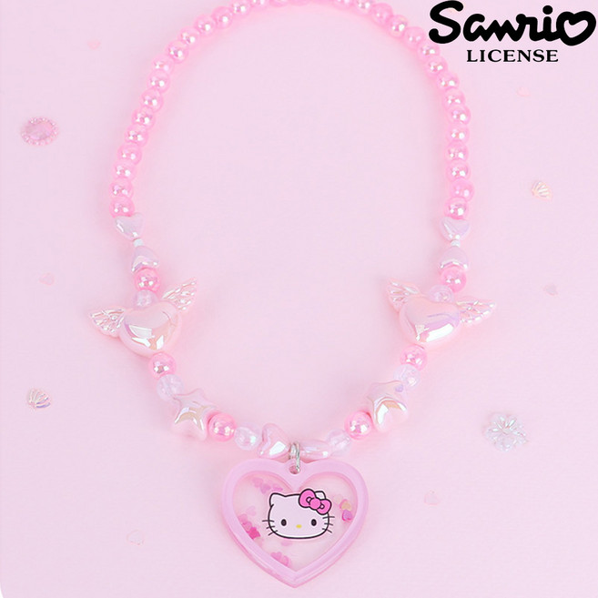 산리오 정품 반짝반짝 비즈 목걸이 아크릴 팬던트