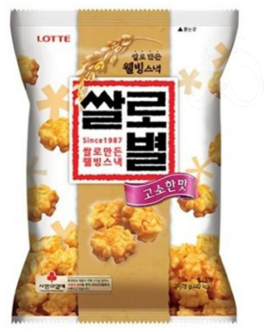 롯데웰푸드 쌀로별 고소한맛, 78g, 6개