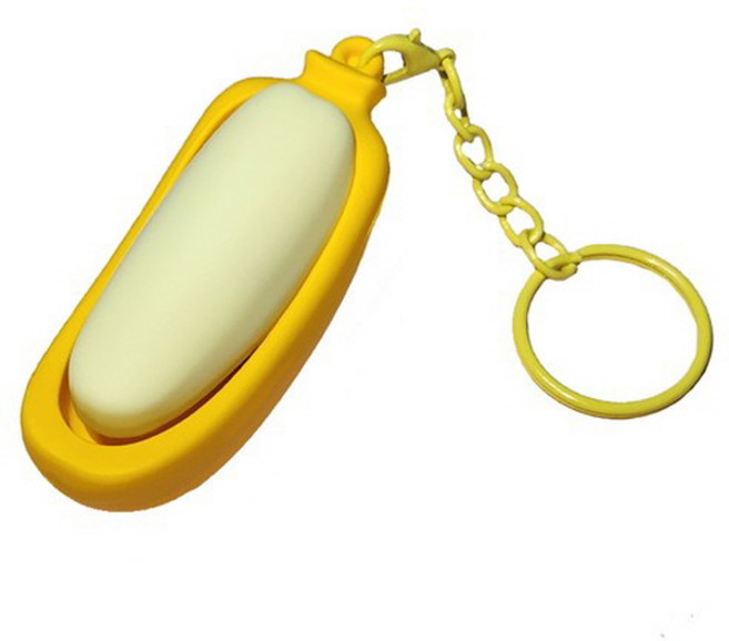 바나나 딸깍이 키링 1개 후루츠 딸깍이 캡키링 기계식 키보드 테트리스 자판기 피젯 딸깍이