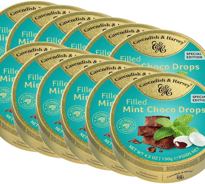 캐빈디쉬앤하비 민트 초코 캔디 사탕 Cavendish & Harvey Filled Mint Chocolate, 12개, 130g