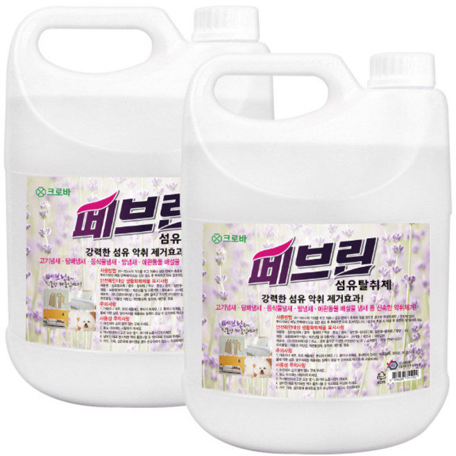 크로바 페브린 대용량 섬유탈취제 섬유향수, 4L, 2개