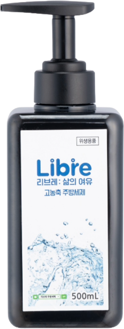 리브레 주방세제 500ml 초고농축 중성세제(3배농축), 1개