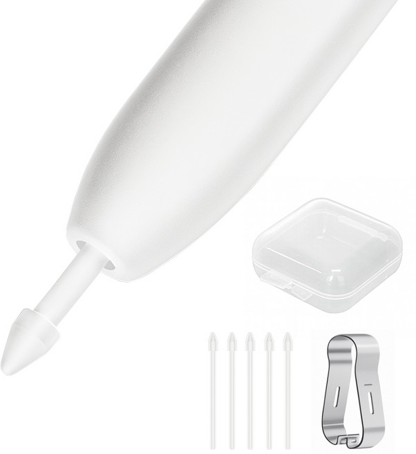 데이웍스 갤럭시탭 S펜 호환 펜촉 S10 S9 S8 S7 FE S6 Lite 플러스 울트라 갤럭시노트 라미 사파리 모나미, 화이트_5개입, 1개