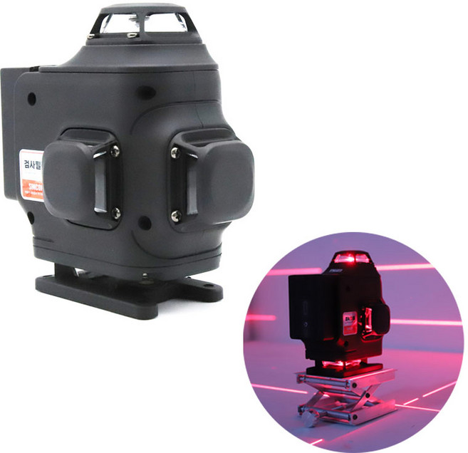 신콘 4D 레이저레벨기 S2000R 레드 20배 밝기 측정기 수평 수직 천장 바닥, 1개
