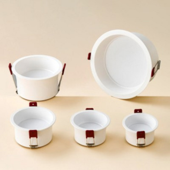 움푹 슬림테 LED 다운라이트 HJ 5161 5162 5163 5164 5165 3인치 3.5인치 4인치 5인치 6인치 플리커프리 음푹 확산형, 3.5인치12W, 4000K주백(아이보리빛), 1개