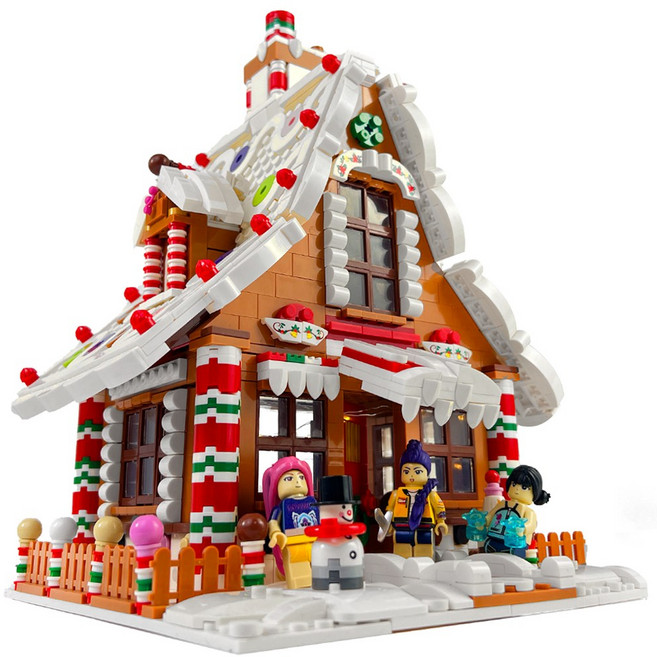 케데헌 헌트릭스 캐릭터 크리스마스 스노우하우스 moc블록 조립장난감 캐릭터피규어 블록형 크리스마스선물, 1박스, 화이트