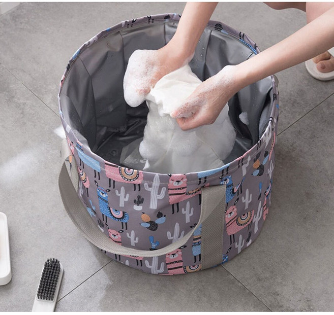 해외여행 접이식 보조 가방 설거지 족욕기, 네이비(중형), 네이비(중형)