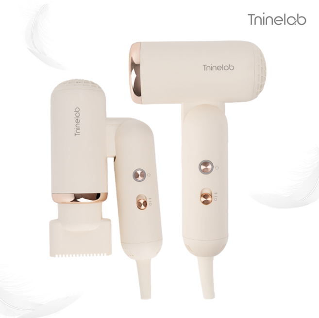 [접이식] 티나인랩 티나인 BLDC 여행용 휴대용 가벼운 미니 헤어드라이기 티니폴드젯, 크림라떼, 티니폴드젯/TLB-HD1000