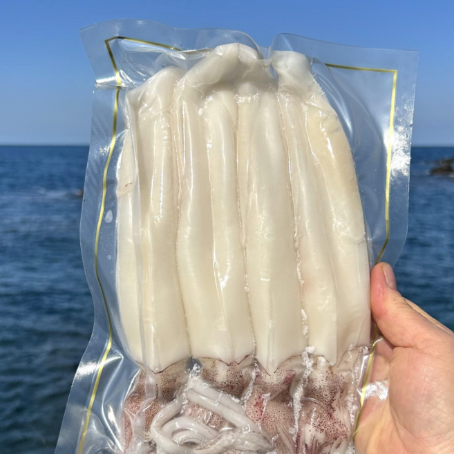 제주직송 자연산 한치 손질1kg (총 8~10미) 제철 한치물회 한치숙회 냉동한치 한치회, 1세트, 1kg (500gX2)
