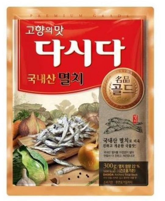 CJ 제일제당 다시다 골드 멸치, 300g, 40개