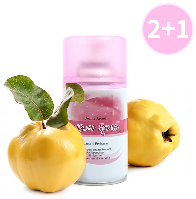 프리미엄 아로마플러스 방향제(모과향) 자동분사기용 실내공간 화장실방향제, 3개, 250ml