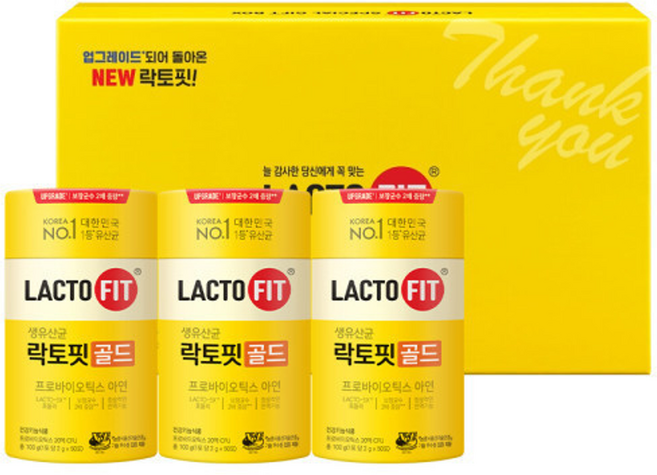 종근당건강 락토핏 골드 선물세트, 100g, 3개