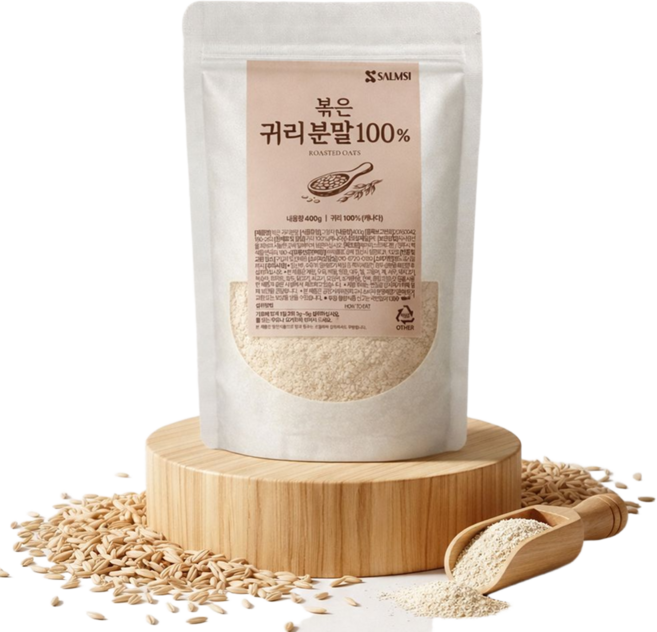 볶은 귀리분말 100% 타먹는 귀리 가루 쉐이크 파우더, 1개, 400g