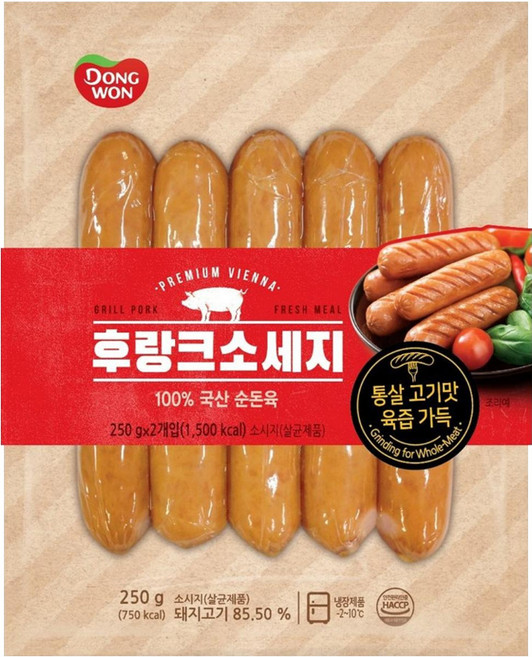 동원 스페셜 후랑크 250g+250g, 250g, 2개