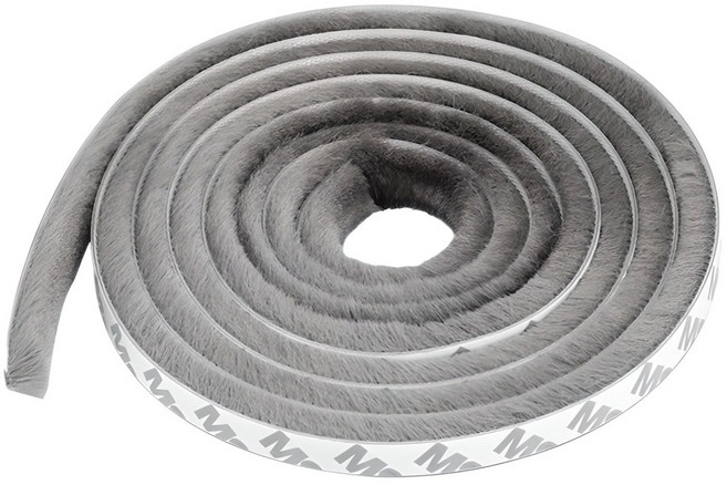 20M 모헤어 문풍지 문틈 틈새 막이 현관문 바람 틈막이 창문 문틈새 벌레 차단 현관 방문 창틀 테이프 풍지판, R99547H(털길이 15mm x 총길이 20M, 1개