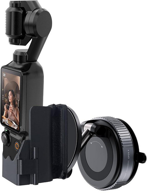 Jkoailiwi DJI Osmo 포켓 3용 2-in-1 마그네틱 흡착 컵 마운트 조절 가능한 3 액세서리 어댑터 자동차 카메라 앞유리/창문/금속용 13.6kg(30파운드), Jkoailiwi DJI Osmo 포켓 3용 2-in-