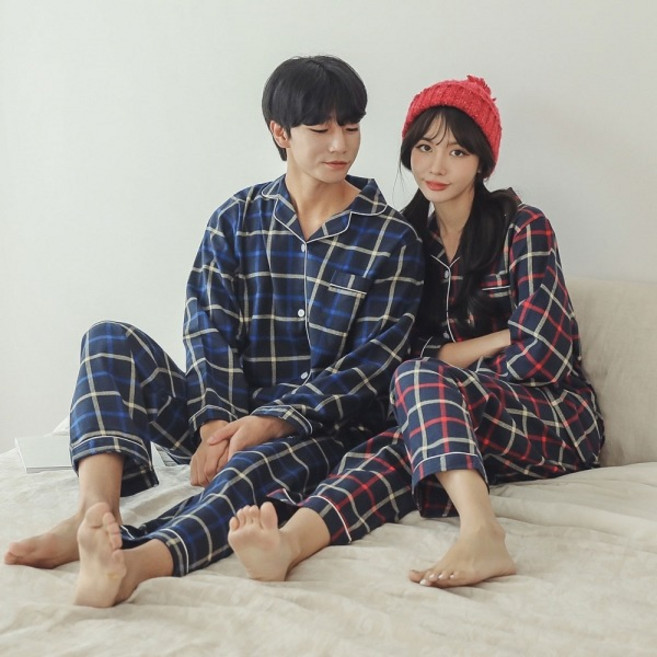 글램공감 청춘 체크잠옷 투피스 남여공용 커플잠옷 파자마 상하세트