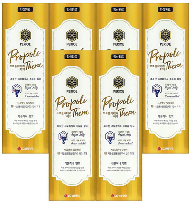 페리오 프로폴리테라 레몬허니민트 치약 100g 6개 / 프로폴리스 추출물함유
