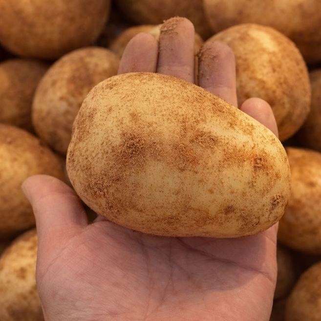 [특가100박스] 강원도 최상급 두백 감자, 1박스, 대3kg