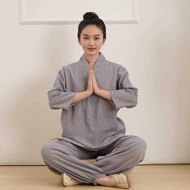 여성 승복 절복 사찰법복 스님옷 네이비 명상 건강 회색 법복 개량한복