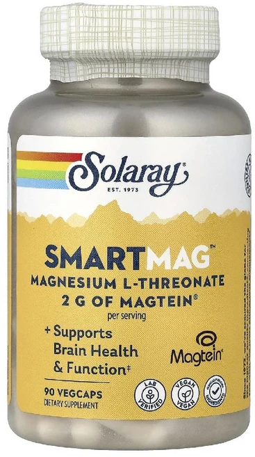 솔라레이 SmartMag 마그네슘 L-트레온산 베지 캡슐 90정, 솔라레이 Solaray, SmartMag® 마그네슘, 1개 - 쿠팡