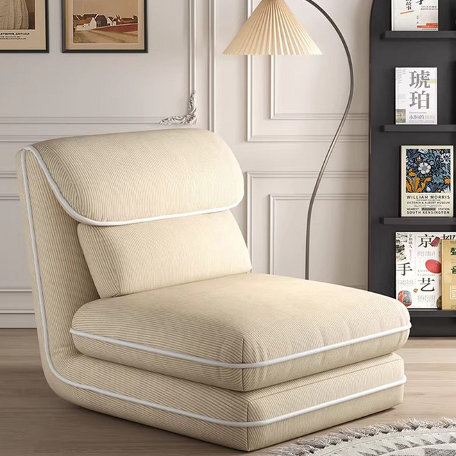 1인 접이식 소파 침대 겸용 각도 조절 소파베드 좌식소파, 베이지