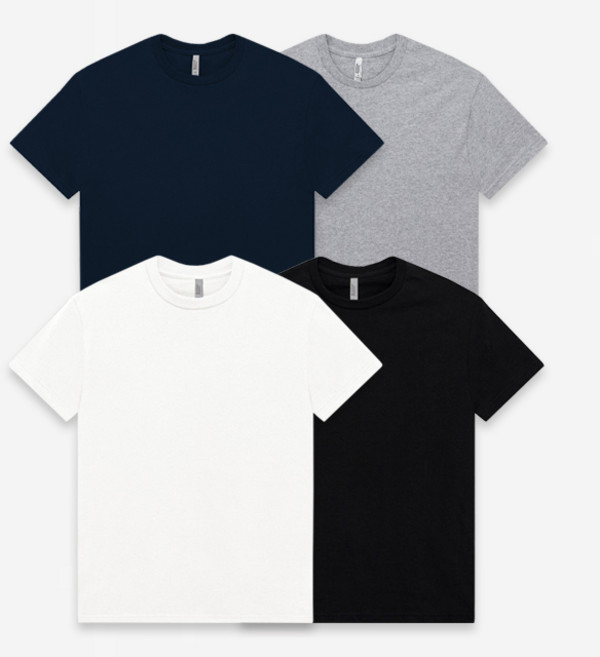 트리플에이 AAA 1301 무지 18수 레이어드 반팔 티셔츠 4COLOR