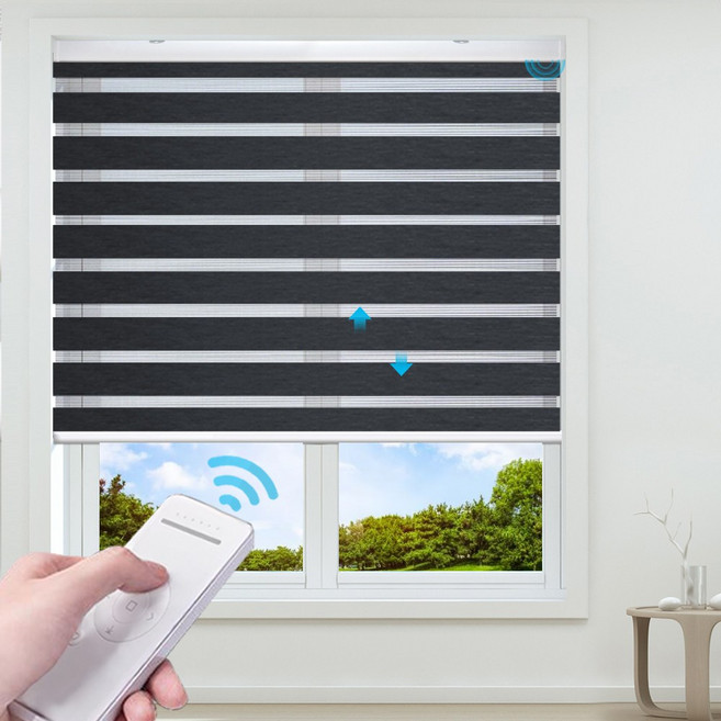 윈샵 무선 전동 암막 콤비 블라인드 보니타 커튼 버티컬