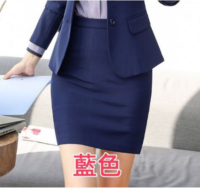 OL窄裙短裙 裙長43cm 加挺版西裝布