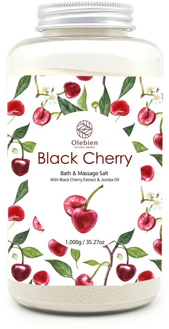 올레비엔 블랙체리 바스 앤 마사지솔트, 1개, 1kg