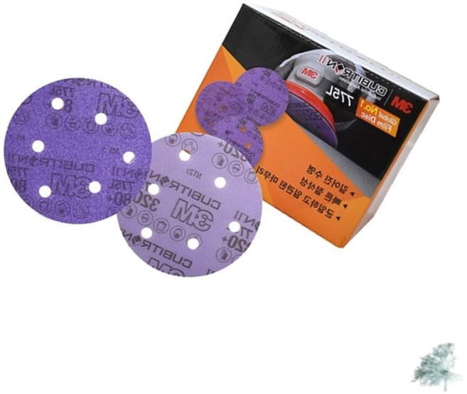 더캔보 775L 큐비트론2 후킷 필름디스크 127mm 6H 100매 연삭공구, 320방