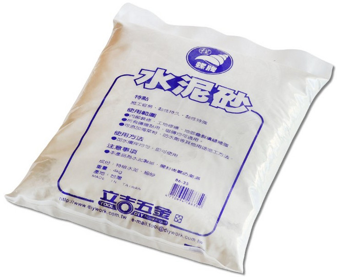 立吉 水泥砂 4KG 乾拌水泥 建築材料, 1個, 水泥砂 4KG(超取及最多一包)