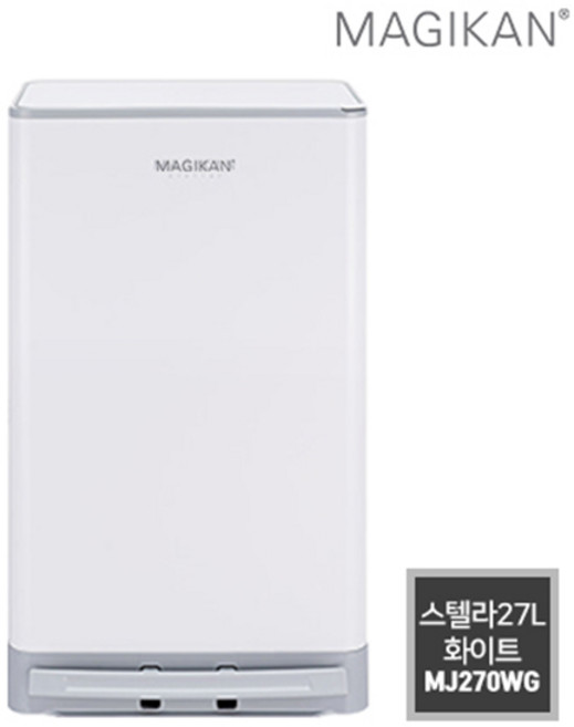 매직캔 매직캔스텔라 21L 27L-MJ250 MJ280-화이트 민트 리필포함, 02_MJ280WG->27L-스텔라/화이트, 1개