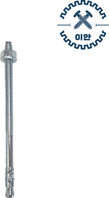 웨지앙카 스터드 앙카 앵커 철 콘크리트 내진 백색 아연도금 M10x180mm, M10 x 75mm, 1개